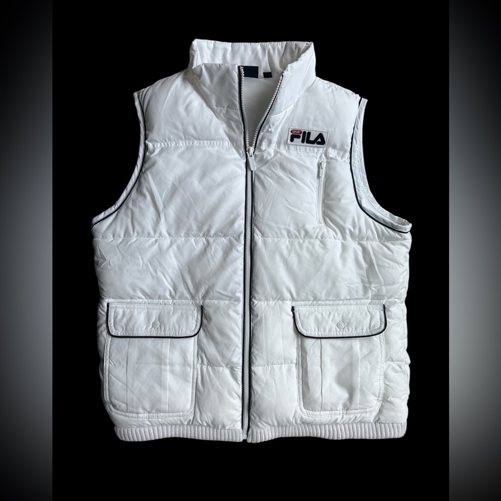 Fila White Puffer Vest - NWOT